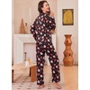 Ekouaer Women’s Pajama Sets Soft Long Sleeve Pjs Cute Button Down Sleepwear(Xmas Black)