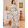 Ekouaer Women’s Pajama Sets Soft Long Sleeve Pjs Cute Button Down Sleepwear(Xmas Bow)