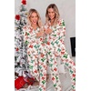 Ekouaer Women’s Pajama Sets Soft Long Sleeve Pjs Cute Button Down Sleepwear(Xmas Bow)