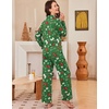 Ekouaer Women’s Pajama Sets Soft Long Sleeve Pjs Cute Button Down Sleepwear(Xmas Green)