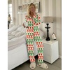 Ekouaer Womens Pajamas Set Button Up Pjs Sleepwear Lounge Sets(Christmas Snowman)