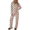 Ekouaer Womens Pajamas Set Button Up Pjs Sleepwear Lounge Sets(Pink Bow)