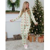Ekouaer Womens Pajamas Set Button Up Pjs Sleepwear Lounge Sets(Plaid Santa Claus)