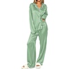 Ekouaer Womens Pajamas Silk Satin Long Sleeve Button Down Pjs Lounge Set(Stripe Green)