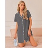 Ekouaer 3 Pack Nightgowns for Women Button Down Sleep Shirt Soft Sleepwear(Black/Dark Gray/Dark Blue)