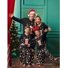 Ekouaer Family Christmas Pajamas Matching Sets Couple Pjs Holiday Sleepwear(Black Reindeer)