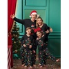 Ekouaer Family Christmas Pajamas Matching Sets Couple Pjs Holiday Sleepwear(Black Xmas Family Lights)