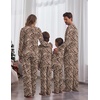 Ekouaer Family Christmas Pajamas Matching Sets Couple Pjs Holiday Sleepwear(Brown Leopard)