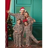 Ekouaer Family Christmas Pajamas Matching Sets Couple Pjs Holiday Sleepwear(Brown Leopard)