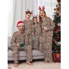 Ekouaer Family Christmas Pajamas Matching Sets Couple Pjs Holiday Sleepwear(Brown Leopard)