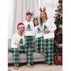 Ekouaer Family Christmas Pajamas Matching Sets Couple Pjs Holiday Sleepwear(Green Christmas Plaid)