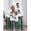 Ekouaer Family Christmas Pajamas Matching Sets Couple Pjs Holiday Sleepwear(Green Christmas Plaid)