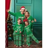 Ekouaer Family Christmas Pajamas Matching Sets Couple Pjs Holiday Sleepwear(Green Elf)