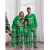 Ekouaer Family Christmas Pajamas Matching Sets Couple Pjs Holiday Sleepwear(Green Elf)