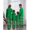 Ekouaer Family Christmas Pajamas Matching Sets Couple Pjs Holiday Sleepwear(Green Elf)