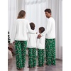 Ekouaer Family Christmas Pajamas Matching Sets Couple Pjs Holiday Sleepwear(Green Xmas Tree)