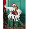 Ekouaer Family Christmas Pajamas Matching Sets Couple Pjs Holiday Sleepwear(Green Xmas Tree)