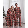 Ekouaer Family Christmas Pajamas Matching Sets Couple Pjs Holiday Sleepwear(Red Green Plaid Snowflake)