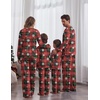 Ekouaer Family Christmas Pajamas Matching Sets Couple Pjs Holiday Sleepwear(Red Green Plaid Snowflake)
