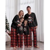 Ekouaer Family Christmas Pajamas Matching Sets Couple Pjs Holiday Sleepwear(Red Plaid Christmas Crew)