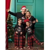 Ekouaer Family Christmas Pajamas Matching Sets Couple Pjs Holiday Sleepwear(Red Plaid Christmas Crew)