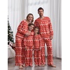 Ekouaer Family Christmas Pajamas Matching Sets Couple Pjs Holiday Sleepwear(Red Xmas Fair Isle)