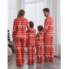 Ekouaer Family Christmas Pajamas Matching Sets Couple Pjs Holiday Sleepwear(Red Xmas Fair Isle)