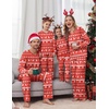Ekouaer Family Christmas Pajamas Matching Sets Couple Pjs Holiday Sleepwear(Red Xmas Fair Isle)