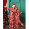 Ekouaer Family Christmas Pajamas Matching Sets Couple Pjs Holiday Sleepwear(Red Xmas Fair Isle)