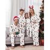 Ekouaer Family Christmas Pajamas Matching Sets Couple Pjs Holiday Sleepwear(White Ski Animals)