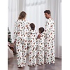 Ekouaer Family Christmas Pajamas Matching Sets Couple Pjs Holiday Sleepwear(White Ski Animals)