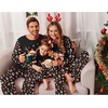 Ekouaer Family Christmas Pajamas Matching Sets Soft Pjs Sleepwear(Black Animal)