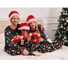 Ekouaer Family Christmas Pajamas Matching Sets Soft Pjs Sleepwear(Black Animal)