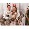 Ekouaer Family Christmas Pajamas Matching Sets Soft Pjs Sleepwear(Brown Plaid)