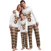 Ekouaer Family Christmas Pajamas Matching Sets Soft Pjs Sleepwear(Brown Plaid)