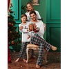 Ekouaer Family Christmas Pajamas Matching Sets Soft Pjs Sleepwear(Family-white)