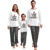 Ekouaer Family Christmas Pajamas Matching Sets Soft Pjs Sleepwear(Family-white)
