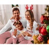 Ekouaer Family Christmas Pajamas Matching Sets Soft Pjs Sleepwear(White-black Checked)