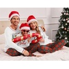 Ekouaer Family Christmas Pajamas Matching Sets Soft Pjs Sleepwear(White-red Plaid)