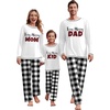 Ekouaer Family Christmas Pajamas Matching Sets Soft Pjs Sleepwear(White-red Stripes)