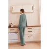 Ekouaer Lounge Sets for Women Soft 2 Piece Pajama Sets Long Sleeve Fall Outfits(Army)