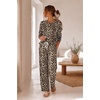 Ekouaer Lounge Sets for Women Soft 2 Piece Pajama Sets Long Sleeve Fall Outfits(Cheetah)