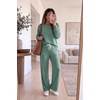 Ekouaer Lounge Sets for Women Soft 2 Piece Pajama Sets Long Sleeve Fall Outfits(Green)