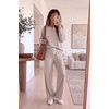 Ekouaer Lounge Sets for Women Soft 2 Piece Pajama Sets Long Sleeve Fall Outfits(Pink Stripe)
