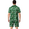Ekouaer Mens Pajamas Set Silk Satin Pjs Short Sleeve Button Up Lounge Sets(Xmas Green)