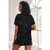 Ekouaer Pajamas Set for Women Short Sleeve Lounge Set 2 Piece Soft Cute Pjs(Black Sky)