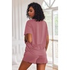 Ekouaer Pajamas Set for Women Short Sleeve Lounge Set 2 Piece Soft Cute Pjs(Purple Red)