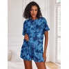 Ekouaer Pajamas Set for Women Short Sleeve Lounge Set 2 Piece Soft Cute Pjs(Tie Dye Blue Butterfly)