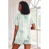 Ekouaer Pajamas Set for Women Short Sleeve Lounge Set 2 Piece Soft Cute Pjs(Tie Dye Light Green)