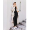 Ekouaer Pajamas for Women Set 2 Piece Long Sleeve Pjs Casual Lounge Sets(Black)
